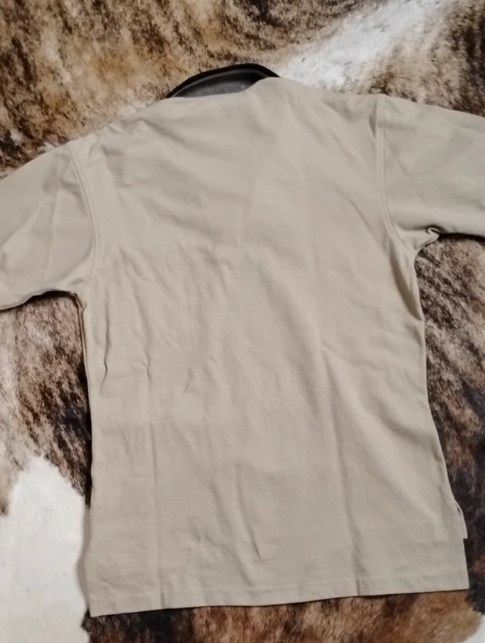 Outer Banks Classic Men’s Polo Shirt - Beige with Contrasting Collar